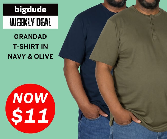 Bigdude weekly deal - Grandad T-Shirts now $11